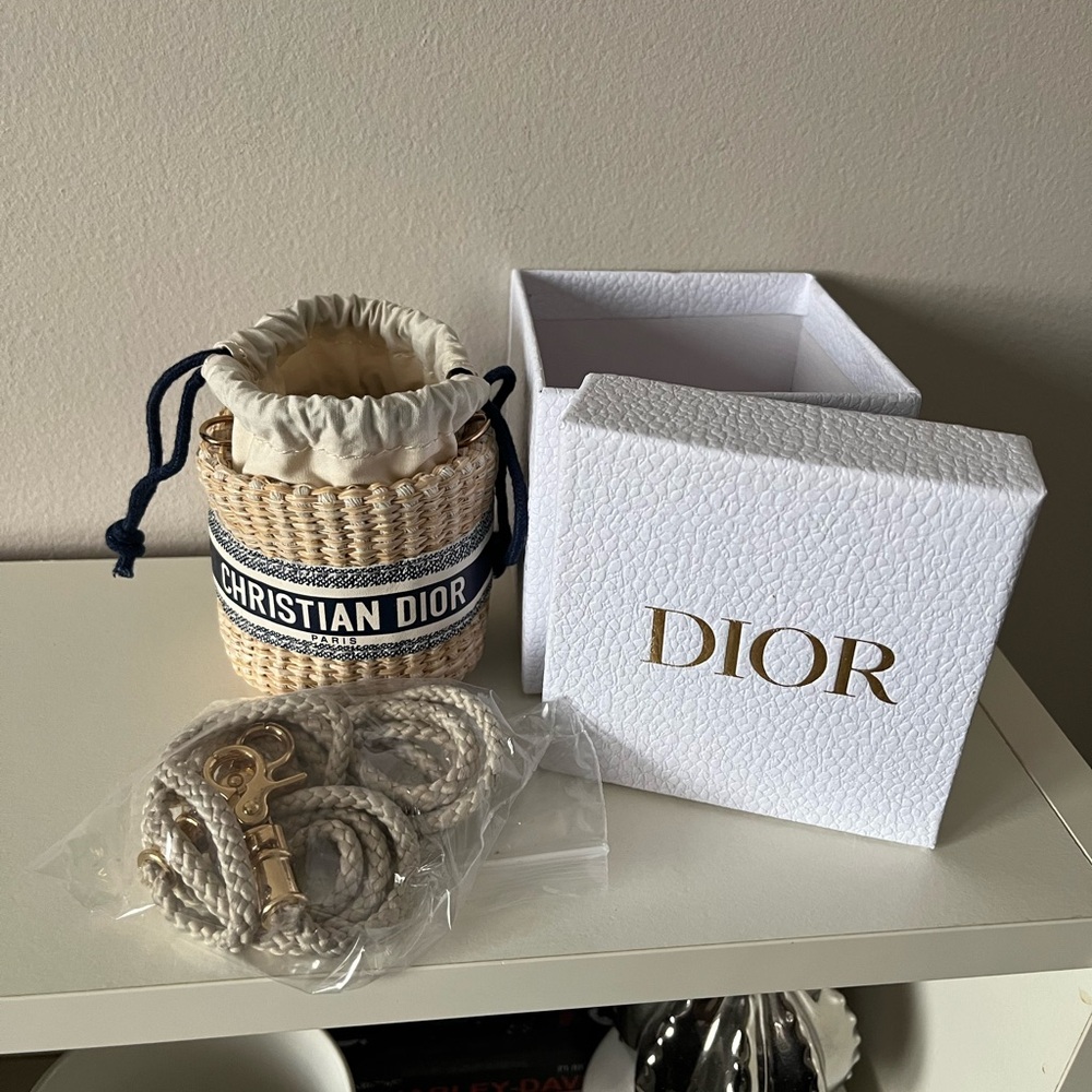 Dior Beige and Navy Mini Bag